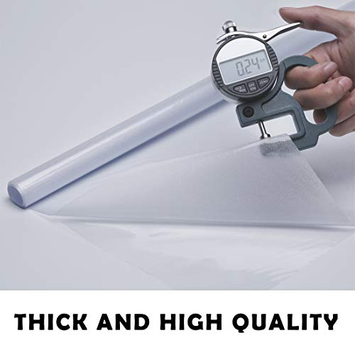 WPCTEV Window Privacy Film Frosted Glass Static Cling UV Sun Blocking Heat Control Window Tint Day and Night Insulation Home Bathroom Door Decorative Frosting Cover, 35.4 Inch x 16 Feet, Pure