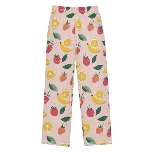 Pajama Bottoms, Pajamas Long Pant Cartoon Fruits Lounge Wear Casual Sleep Pants Soft Pjs Sleepwear