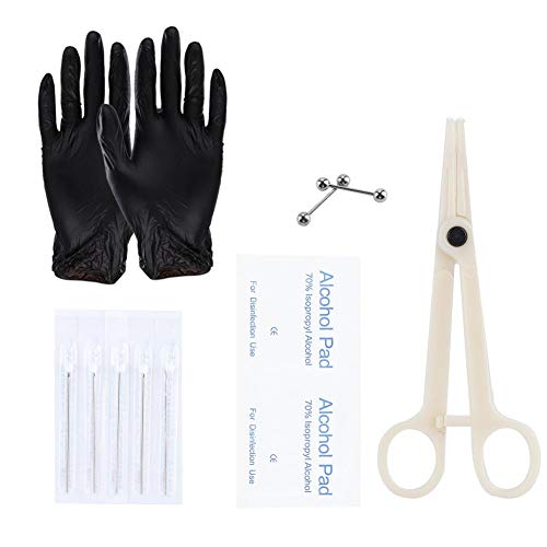 Professional Body Piercing Tool Kit, Body Piercing Set, Nose Navel Nipple Needles
