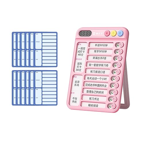 Chores Chart for Kids Portable Self-Discipline Chores Chart Daily Checklist Board Routine Chart with 12 Chore Cards Chores Chart Board for Kids Writing Board for Chores Chart Chore Chart Checklist