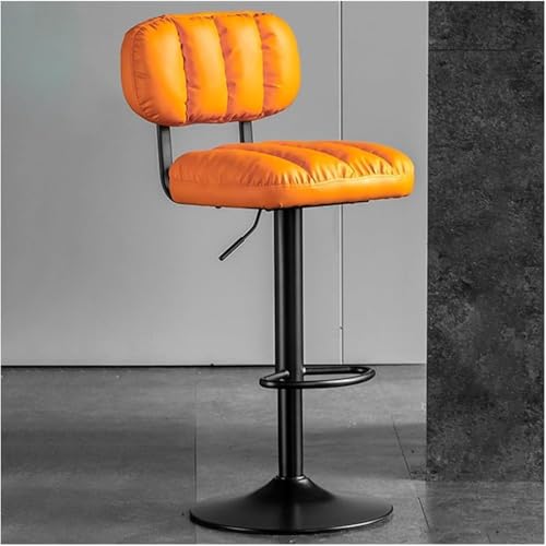 Tabouret de bar réglable blanc pivotant assise rembourrée confortable