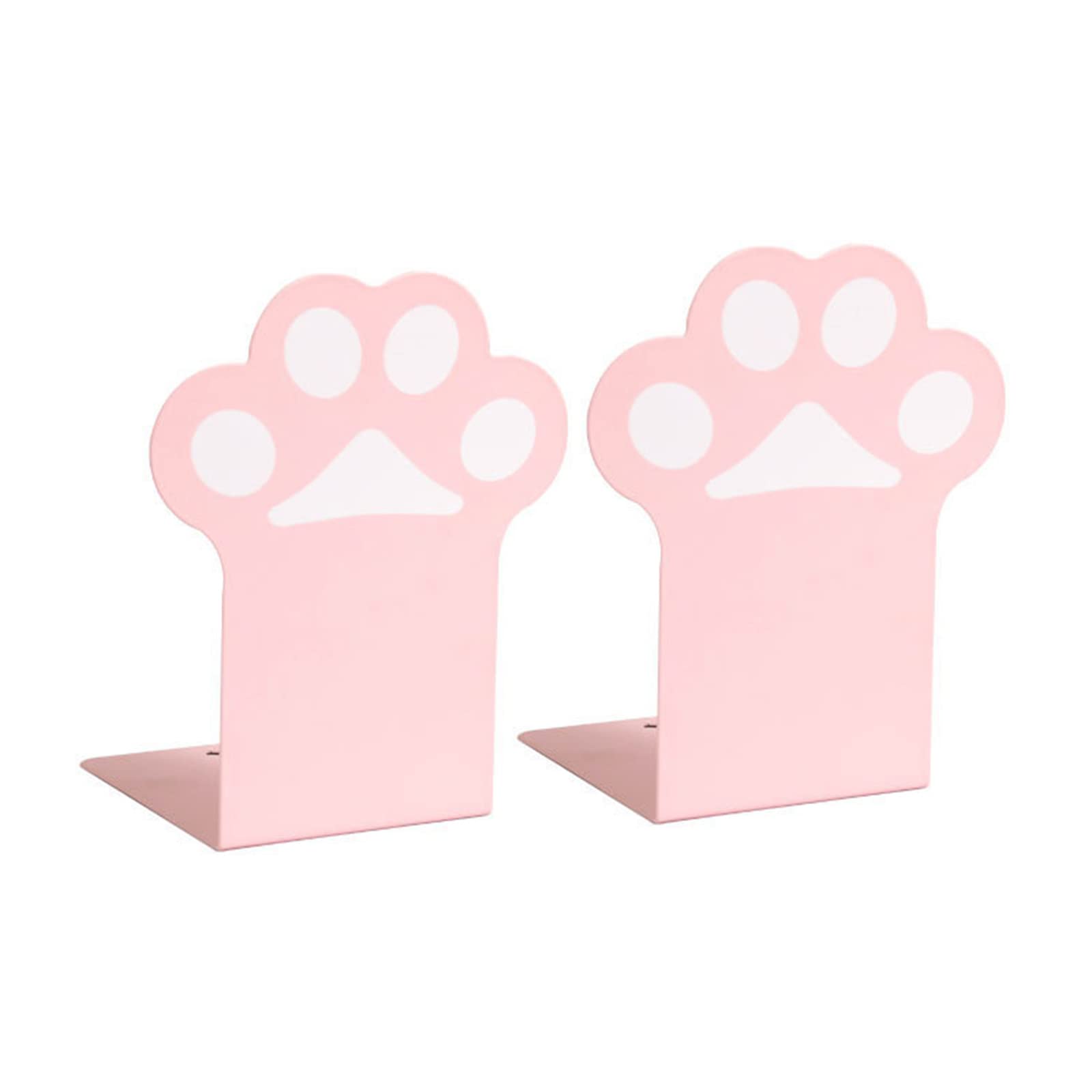 oringnat Metal Desktop Bookends Cartoon Cats Paw Book Ends Book Stopper Non-skid for Shelves Home Library 1