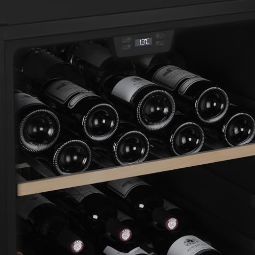 Les Petits Champs CAVCB122 Cantinetta, 122 Bottiglie, 3 Ripiani, Dimensoni: L 55 Cm, A 127 P 55,5 Nero, Classe G - 5