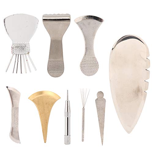 HURRISE Stainless Steel Gua Sha Scraping Massage Tool Set, Scraping Tool for Soft Tissue Mobilization for Back Massagers Manual-Back-Massagers for Back, Legs, Arms