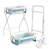 🛁【Monitoraggio della temperatura in tempo reale】Dotato di un sensore di temperatura interno, i genitori possono monitorare e regolare la temperatura dell'acqua per evitare ustioni o raffreddamento. Il sistema di controllo della temperatura circolante aiuta a mantenere il calore e offre al vostro bambino una piacevole esperienza di bagno.
