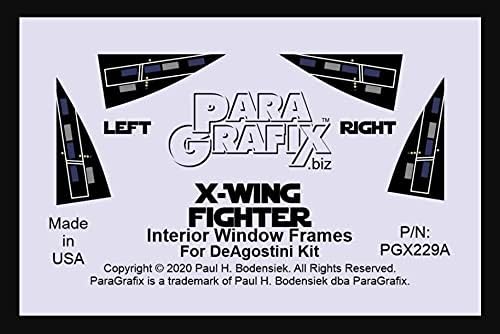 BIBNY Paragrafix Internal Window Frames for DeAgostini X-Wing PGX229