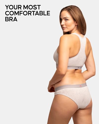 Image of DANISH ENDURANCE Bralettes for Women, Organic Cotton Underwear, Seamless Bra, Wireless Bras, Racer Back, 3 or 5 Pack
