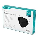 EUROPAPA 20x FFP2 Schwarz Maske Atemschutzmaske 5-Lagen Staubschutzmasken...