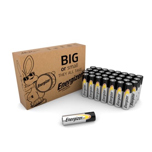 Energizer AA Batteries Alkaline Power, 32 Count Alkaline Double A Battery Pack