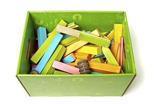 130 Piece Tegu Classroom Magnetic Wooden Block Set, Tints, 1-99 Years Old #TOP3