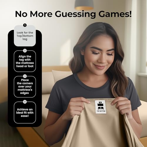 Image of Utopia Bedding Twin Fitted Sheets - Bulk Pack of 2 Bottom Sheets - Soft Brushed Microfiber - Deep Pockets - Shrinkage & Fade Resistant - Easy Care (Twin, Beige)