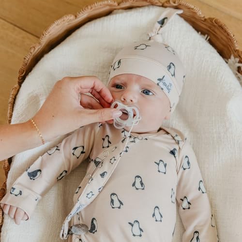 Image of Copper Pearl 3-Pack Pacifier Holders: Premium Knit Binky Clips for Baby Girls and Boys - Stylish Stainless Steel Design for Secure No-Drop Attachment - Arctic Wonder