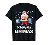 Divertido Gimnasio Fitness Papá Noel Hombre Mujer Navidad Camiseta