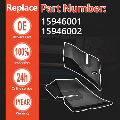 CULMKARI 1 Pair Cowl End Panel Fits for 2007-2013 Chevy Silverado Truck 1500 2500 3500 Replaces 15946001 15946002 by CULMKARI - Image 3