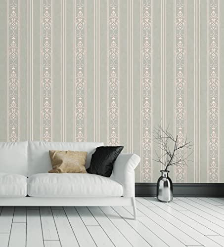 Papier peint vinyle lessivable à rayures GAULAN 676862 - Rouleau texturé de 10 m x 1,06 m - 7