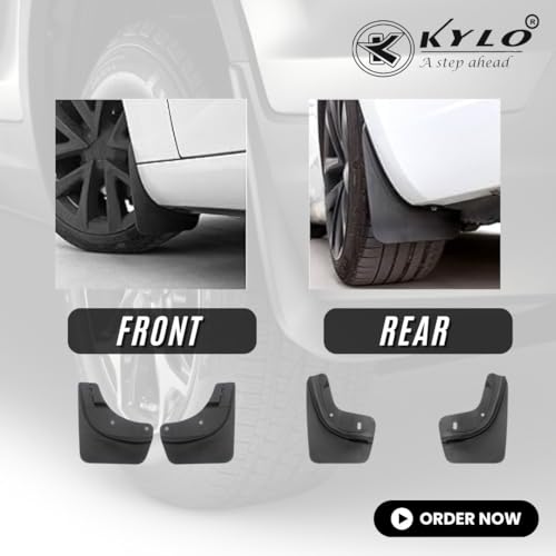 Image of KyloXtreme All-Terrain Mud Flap Set - Durable Splash Guards for Cars and Trucks, Offering Maximum Protection from Mud, Gravel, and Water for Cleaner and Safer Rides Suitable for (Swift (2024))