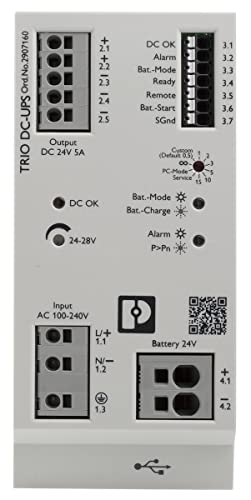 Phoenix Contact TRIO-UPS DIN-Schienen USV Stromversorgung 120W, 24V dc / 5A, Modbus RTU