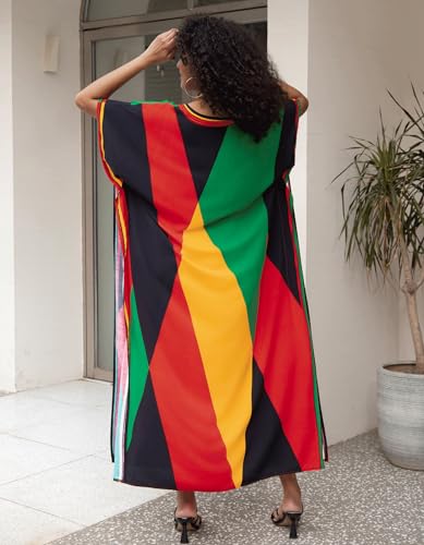 Image of NFVNKJ Women's Plus Size Beach Lounge Kaftan Maxi Dress Swimsuit Coverup for Women