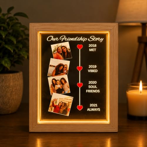 Image of Customized Acrylic Photo Frame Personalized Name, Photo Text | Premium Gift for Birthday AnniversaryGift for Couples HD Print with Name Picture | Unique Gift All Occasions (Customized Desgin 2)