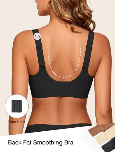 Image of Jelly Wireless Bras for Women No Underwire Push Up Seamless Full Coverage Bralettes Support Lift Everyday Bra