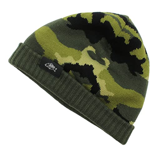 BAT Tackle Beanie Camo Green Outdoor Strickmütze Wintermütze Camouflage Angeln Jagd Mütze Cover