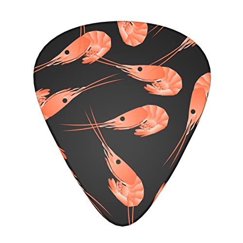 Lot de 12 médiators plats pour guitare basse électrique et acoustique Motif crevettes - Les Beatles, Paul McCartney, John Lennon, RIngo Starr, George Harrison Lot de 12 médiators plats pour guitare basse électrique et acoustique Motif crevettes