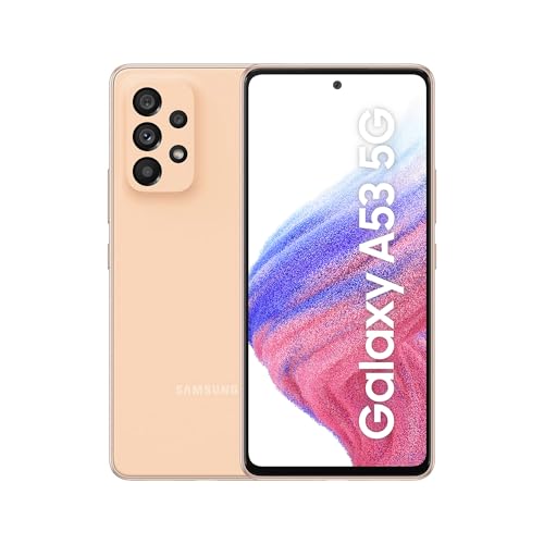 Samsung Galaxy A53 5G Smartphone Dual-SIM Android Handy 8 GB RAM 256 GB Speicher Awesome Peach + 30 Monate Garantie