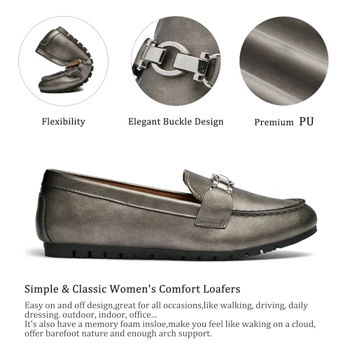 Image of VERDASCO Women's Loafers Comfort Slip-Ons Flat Work Shoes Casual Moccasins Penny Loafers Lady Dress Shoes
