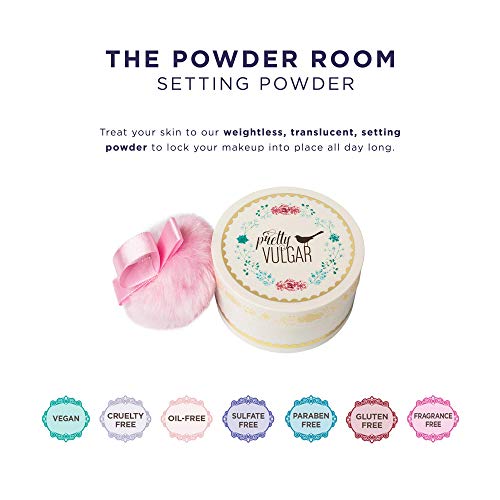 Pretty Vulgar The Powder Room Setting Powder, Translucent Loose Finishing Powder, Skin Smoothing, Pore-Minimizing, Matte Finish, Vegan, Gluten-Free And Cruelty-Free, 25G / 0.88 Oz. #TOP2