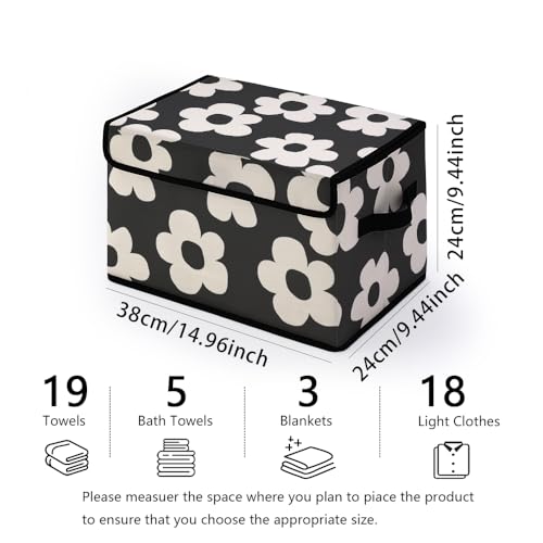 Image of Stackable Clothes Storage Bins with Lids 3 Pack | Closet Organizers Fabric Cat Printing Box for Home and Office,Blanket Clothes Organizers,Under Bed Storage Containers