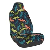 【Qualitätsmaterial】 Unsere mehrfarbigen Autositzbezüge mit niedlichem Eidechsen-Gecko-Motiv bestehen aus 92 % Polyester und 8 % Elastan und bieten eine bequeme Passform, die den Innenraum Ihres Autos vor Schmutz und Flecken schützt. Perfekt, um einen neuen Sitz zu erhalten oder alten Sitzen ein frisches Aussehen zu verleihen