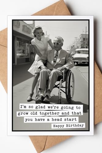 Katie Doodle - Funny Husband Birthday Card from Wife - Boyfriend Birthday Card - Great Boyfriend Birthday Gift Ideas or Birthday Gifts for Husband Boyfriend - Includes Birthday Card (Older) & Envelope