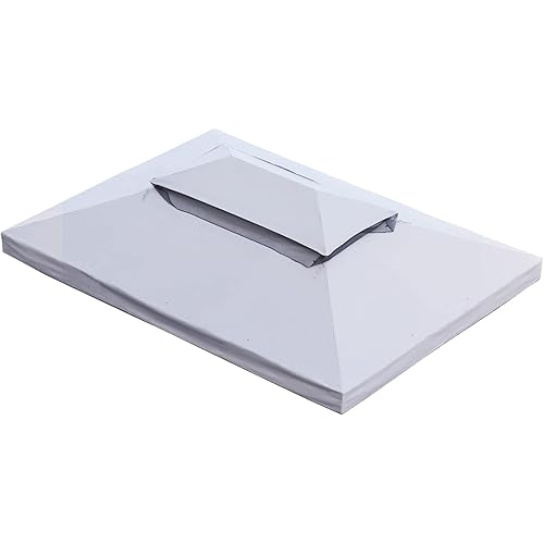 Grand Patio Replacement Canopy Top for 10x13 FT Outdoor Gazebo, Double Tiers PA Polyester Canopy Top Water-Resistant Anti-UV Shelter Sun Shade with Mesh Netting, Grey