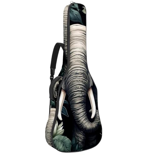 Sac pour guitare à motif éléphant multicolore idéal pour les cours de musique et les voyages