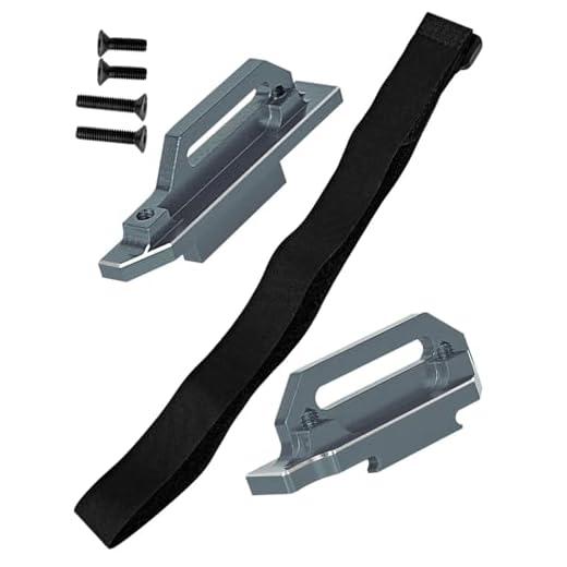 hopsupRC RC Tall Battery Hold-Downs Upgrades Part for Slash 4x4 4WD LCG Rally,Adjustable Battery Cell Straps,Titanium