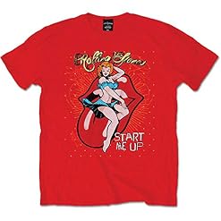 The Rolling Stones Start Me Up Red Officiel T-Shirt Hommes Unisexe - Les Beatles, Paul McCartney, John Lennon, RIngo Starr, George Harrison