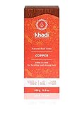 khadi COPPER Natural Hair Color, Plant based hair dye for radiant copper gold up to fiery copper...