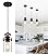 Pendant Kitchen Island Light, Modern Pendant Lighting with Glass Shade, E26 Socket and Adjustable Cable, Suitable for Living Rooms, Bedrooms, Hallways