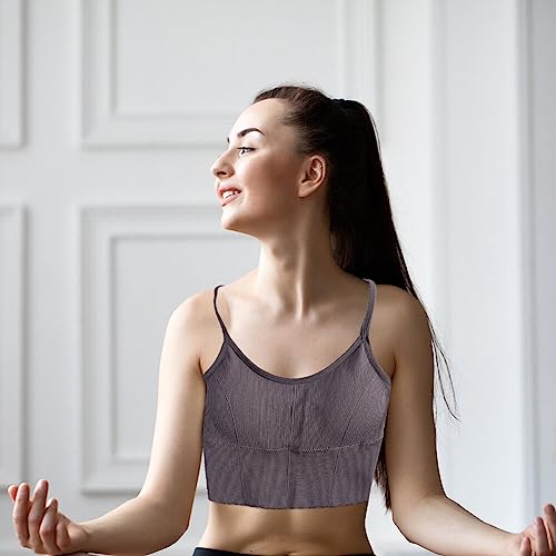 Mersuii 3 peças em forma de U sutiã esportivo sutiã esportivo lingerie acolchoado confortável sutiã