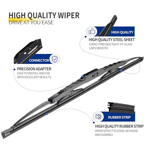 JINGOU 20''+20'' Wiper Blades, Compatible with 2005-2010 Ford Explorer Premium All-Season Windshield Wiper Blades-Driver and Passenger Side,Automotive Replacement Windshield Wiper Blade (Pack Of 2) by JINGOU - Image 6