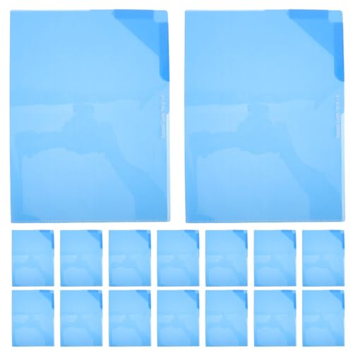 Pochettes de classement en plastique L A4 bleues imperméables pour document de bureau x24
