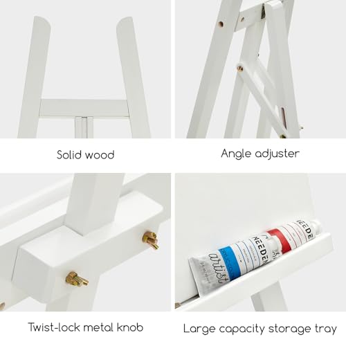 MEEDEN Art Easel Stand for Display: Adjustable Wooden Stands for Sign - A Frame Painting Easel for Canvas up to 60" for Artist Adults Drawing Picture Poster - White by MEEDEN - Image 4
