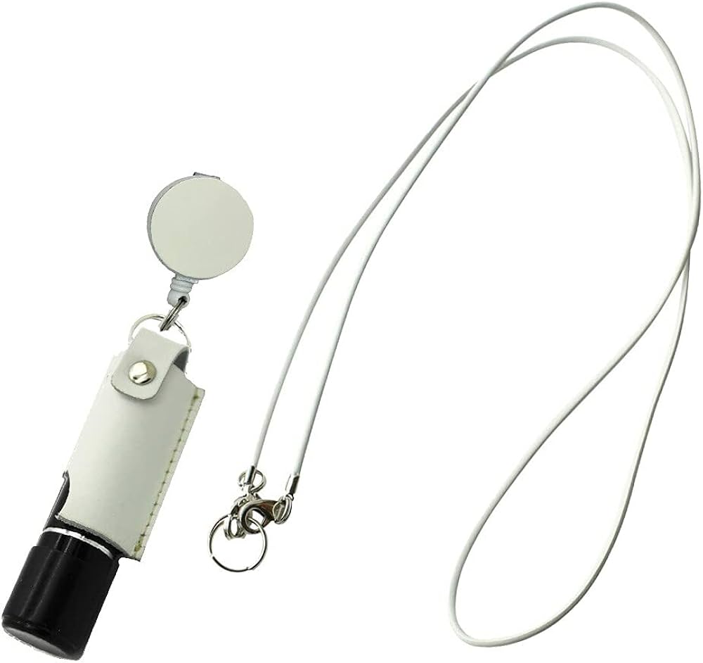 Amazon | クリップ付リール ストラップ 牛革 印鑑ホルダー はんこ