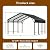 Nuturelly 12x15 Metal Carport, Heavy Duty Outdoor Vehicle Shelter with Steel Roof and Reinforced Frame for Car, Truck, SUV, Boat and Tractor, Gray