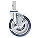 HUBERT Swivel Caster Blue Polyurethane Cross-Drilled Stem - 5
