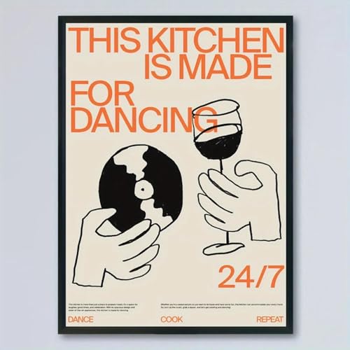 Affiche sur toile Cette cuisine pour danser 50x70cm pour decoration murale