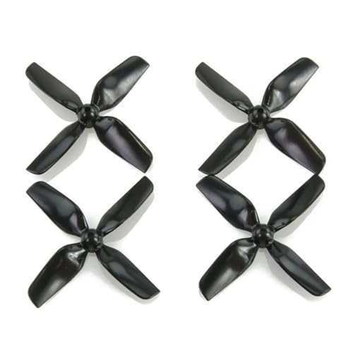 Hélices 4 pales 40mm FPV noires fabriquées en polycarbonate durable pour résister aux crashs