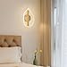 Modern LED Wall Sconce, Minimalist Art Leaf Wall lamp, Creative Acrylic Shaped lamp, Suitable for bedrooms, Living Rooms, Offices, Dining Halls, corridors, 3 Color Temp Adjustable (Gold)