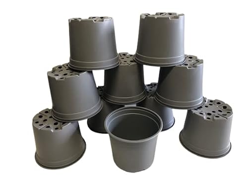 Gone Potty Grey 3 Litre (19Cm) Flowerpots X10