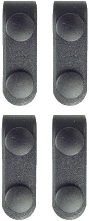 Uncle Mike's Molded Belt Keepers for 2.25" Belt Belt Keepers Molded Plain Black 2' Belts, Set of 4, Snap, Card 88654